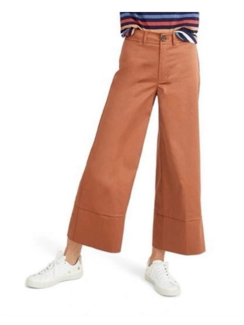 Madewell Langford Crop Wide Leg Pants in Bison size 26